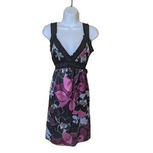 Black and Pink Satin Dress Size Large